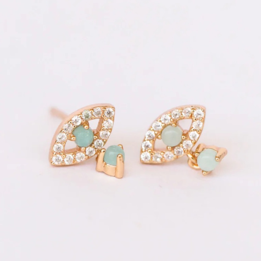 JAX KELLY Amazonite Evil Eye Drop- hope